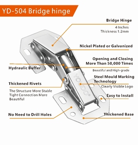 อุปกรณ์ฮาร์ดแวร์เฟอร์นิเจอร์แบบซ่อน <span class=keywords><strong>YOUDO</strong></span> บานพับเหล็กแบบไฮดรอลิกสำหรับตู้ครัว บ้าน หรือสำนักงาน - Product Image 3