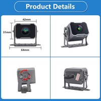 Monitor de Reversa AHD 720P de 7 Pulgadas con Visión Nocturna, Impermeable, 9V 36V, Gran Angular para Autobús y Camión con Cámara de Retroceso