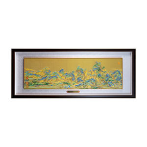 Brocart de soie tissé à la main de qualité supérieure, <span class=keywords><strong>art</strong></span> mural écologique de style chinoiserie, paysage pittoresque, panneau textile artistique Yunjin, montagne et rivière - Product Image 1