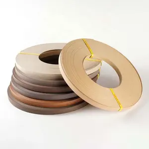 Borda de PVC durável para móveis de armários de mesa DIY, folheado de madeira real