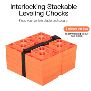 Blocs <span class=keywords><strong>de</strong></span> levage RV Jack Pads Essential Travel Gear Tire Recovery Gear Stacking Balance Pads - Product Image 5