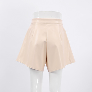 Streetwear mode 2024 PU femmes taille haute butin chaud dames jambe large en cuir pantalons courts Shorts pour femmes décontracté avec poche - Product Image 5
