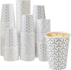 No Leak Coffee & Smoothie Paper Cups 12oz & 16oz <b>Wood</b> Pulp Paper for Parties - Product Image 2