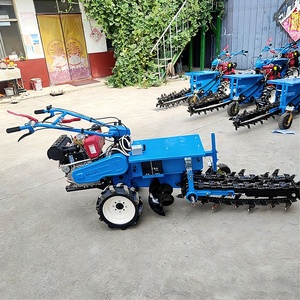 600mm Depth Diesel Mini Chain Trencher, Portable <strong>Handheld</strong> <strong>Digger</strong> for Farm Garden Drainage and Small Engineering Works - Product Image 4