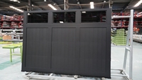 Porte de garage sectionnelle électrique automatique en aluminium au design moderne personnalisé, style maison de campagne, porte métallique pour maisons