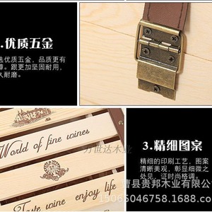 กล่องไม้ใส่ไวน์ 6 ขวด ไวน์แดงแบบพกพา กล่องเก็บเครื่องดื่มไม้สนทรงสี่เหลี่ยมแบบกลวง - Product Image 4