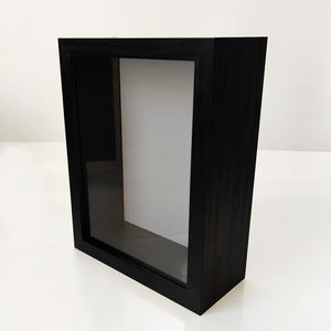 Borde fino 12mm 6x8 8x10 11x14 pulgadas 3 5 6cm Marco de caja de sombra de profundidad Marco de Caja Blanca de color café de madera natural negra - Product Image 2