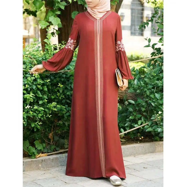 Toptan malezya Maxi elbise moda Abaya müslüman Jubah kadınlar için