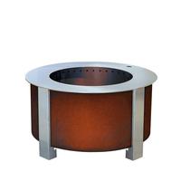 Nouveau design Brasero extérieur sans fumée en acier Corten rouillé pleine taille pour l'extérieur