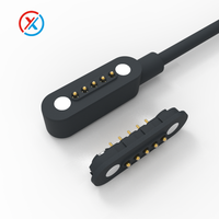 Conector Magnético Personalizado de Fábrica de 5 Pines Macho con Cable, Cable de Carga de 5V 1.5A, Cable Magnético USB con Conector Pogo Pin