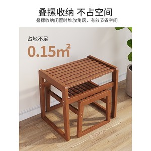 Multifunctional shoe bench for home use, can be used as a <b>seat</b>, combined with a fireplace, coffee table, and dining table <b>stool</b> - Product Image 3