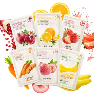 6 Types Fruit Skin Care New Whitening Hydrating Sheet Facial Mask Organic Wholesales Face Natural Masks