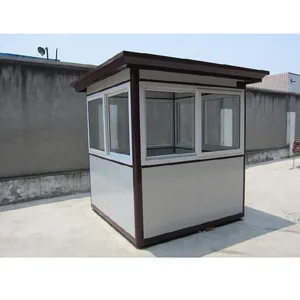 High Quality Small Toll Booth Cabin Mobile Prefabricated Security Guard Booth/ Sentry Box/ Shop Kiosk For Sale