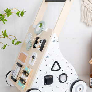 Andador multifunción de madera para niños, juguete de refuerzo para bebés, andador, cochecito, rompecabezas para caminar, Educación Temprana, juguetes de Navidad - Product Image 4