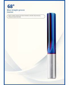 Alesatore in Acciaio al Tungsteno con Rivestimento Nano Blu Super Duro 68 Gradi, Alta Precisione H7, Scanalatura Dritta - Product Image 2