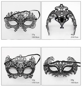 Máscaras Venecianas de Lujo para Fiestas, Máscara de Metal Negro Cortada con Láser para Navidad, Espectáculos, Bodas y Mascaradas - Product Image 5