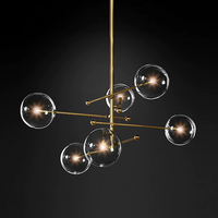 Lustre moderne en verre créatif pour chambre à coucher, salle à manger, lampe suspendue pour restaurant, bar, hôtel, maison