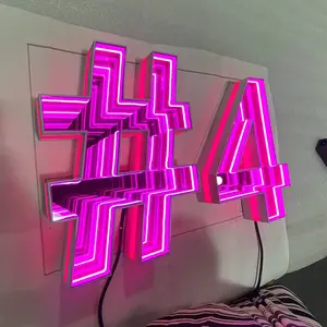 Led Neon Mirror Customized Led Strip Infinite Neon Indoor And Outdoor Infinity Mirror Neon Sign