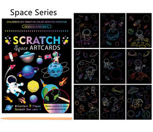 Papier à gratter magique pour enfants, <span class=keywords><strong>dessin</strong></span> animé, art à gratter, vente chaude - Product Image 2