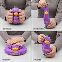 KK Nouveau Ballon Anti-Stress Squishy en Forme de Canard aux Raisins, 400 Grammes, Géant et Croustillant, Rempli de Billes Croustillantes, Non Rebondissant, Fait Main