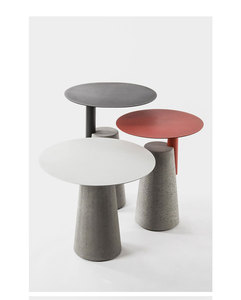 Bàn Xi Măng Tròn Có Thể Điều Chỉnh Chiều Cao Bàn Cạnh Phòng Ngủ Quán Cà Phê Bàn Cạnh Khách Sạn - Product Image 1