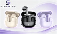 Écouteurs sans fil semi intra-auriculaires YXG-19 V6.0, son stéréo HiFi, indicateur LED, 3 couleurs : noir, violet, or