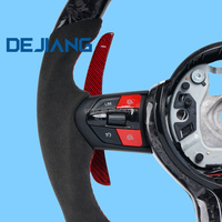 Volant de voiture en fibre de carbone forgée pour BMW F15 F20 F22 F25 F31 F30 F12 F16 F21 M3 M4 M5 M6 avec LED et palettes de changement de vitesse rouges