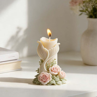 Moule en silicone pour bougie d'aromathérapie en forme de queue de poisson, diffuseur de parfum en spirale rose, ornement en plâtre réutilisable et non toxique