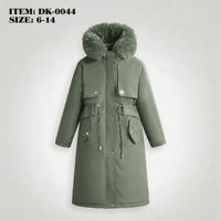 Manteau chaud d'hiver pour femmes avec col en fourrure à capuche nouveau Style européen grande taille coton rembourré plaine teint fermeture éclair décoration