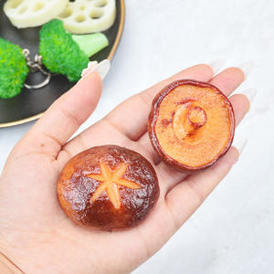 Modelos de Frutas y Verduras Simuladas, Mini Comida de Juguete: Maíz, Champiñones Shiitake, Brócoli, Rodajas de Raíz de Loto - Product Image 3