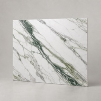 Dalle de pierre frittée Green Mountain Time Glaze 1800x1200x9mm, finition veinée verte pour comptoir, mur, hôtel, villa, projet d'aménagement intérieur