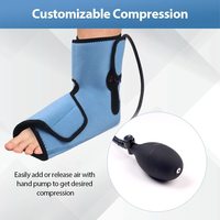 Attelle gonflable pour cheville avec thérapie chaud/froid pour soulager la douleur au pied, botte en gel réutilisable avec pompe à air et soutien pour l'arthrite
