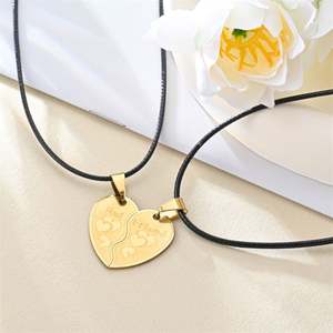 Collare De Pareja De Acero inossidabile in acciaio inox coppia collana ciondolo cuore amore ciondolo <span class=keywords><strong>amante</strong></span> collana per uomo donna - Product Image 5