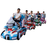 Vente d'usine de trains électriques pour enfants Trackless Attractions de parcs d'attractions populaires avec jeux d'armes à feu pour les centres commerciaux