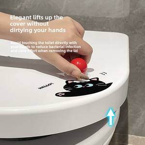 Lève-couvercle de toilettes pour la maison, poignée relevable créative pour éviter d'empoigner le couvercle directement, gadget pratique - Product Image 4