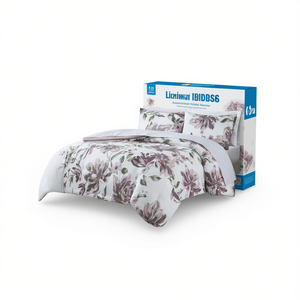 Ensemble de couette imprimé floral Lichiwu, 8 pièces, taille King Queen, literie en coton tissé pour la décoration de la chambre - Product Image 1