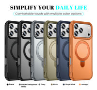 Coque de luxe pour iPhone 18 Pro Max avec support magnétique, protection antichute et antichoc pour iPhone 18, 17, 16 Pro Max