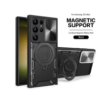Coques arrière magnétiques rotatives à 360 degrés en TPU et PC pour S26 Ultra A57 A08, étui de téléphone iPhone 18 Pro Max, design barre