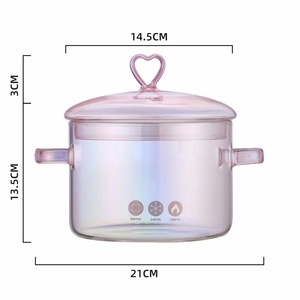 La olla <span class=keywords><strong>de</strong></span> vidrio <span class=keywords><strong>de</strong></span> borosilicato Rosa Love puede ser una estufa <span class=keywords><strong>de</strong></span> cerámica eléctrica <span class=keywords><strong>de</strong></span> gran capacidad con tapa <span class=keywords><strong>de</strong></span> doble oreja - Product Image 6