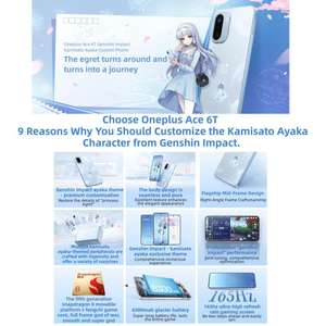 Nuevo OnePlus Ace 6T Edición Genshin Impact Kamisato Ayaka, 16GB+512GB, Identificación de Huella Dactilar en Pantalla, Smartphone 5G - Product Image 2