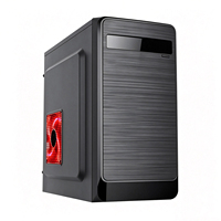 Boîtier PC ATX direct usine en acier SPCC 0,35 mm, 2 baies HDD, panneau avant USB, châssis tour de jeu pour ordinateur de bureau, boîtier DIY, accessoires informatiques