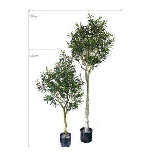 Planta Artificial verde <span class=keywords><strong>olivo</strong></span> pequeño <span class=keywords><strong>grande</strong></span> bonsái verde con maceta para exterior Interior hogar Hotel boda decoración - Product Image 4