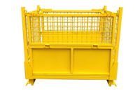 Cage en treillis métallique revêtue galvanisée Conteneur empilable Caisson en acier pour stockage logistique en entrepôt et protection