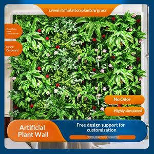 หญ้าเทียมตกแต่งผนังฉากหลังจัดสวน ยูคาลิปตัสพลาสติก รุ่น LW-032 เหมือนจริงมาก - Product Image 1