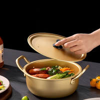 Pot à ramen coréen en aluminium de qualité supérieure, léger et multifonctionnel, pour nouilles et soupes, pour la maison et la restauration