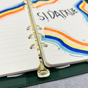 Cuaderno de Hojas Sueltas con Forro, Tapa Dura A5, Anillas de Cuero PU, Diario con Cierre Magnético para Mujeres y Hombres, Suministro de Fábrica - Product Image 5