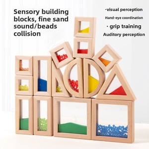 Blocchi di Costruzione in Legno Arcobaleno Montessori per la Prima Infanzia, Versatili e Luminosi per il Riconoscimento di Colori e Forme - Product Image 3