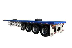 Semirremolque de Alta Calidad de 30-80 Toneladas, 2/3/4 Ejes, Plataforma Plana para Contenedores de 20, 40 y 45 Pies - Product Image 5