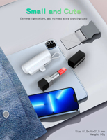 Nouveaux produits 2025 – Batteries externes portables mini USB-C haute capacité 5000 mAh avec câbles intégrés et logo OEM sur la prise arrière