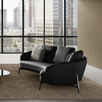 Degas/Italienisches Minimalistisches Bogenförmiges Modulares Modernes Einfaches Gebogenes Stoffsofa für Eine Person Kleine Wohnungen Wohnzimmer SF2217